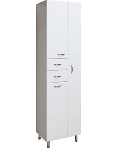 Шкаф-пенал для ванной Runo 50 правый с корзиной для белья