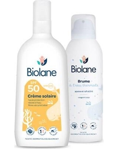 Набор косметики для тела Biolane Солнцезащитный крем SPF 50 200мл+Термальная вода 150мл