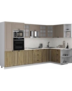 Кухонный гарнитур Интерлиния Мила Деко 1.68x3.2 PR