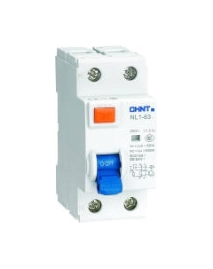 Устройство защитного отключения Chint NL1-63 6kA 2P 63A 30mA тип AC(DB) (R)