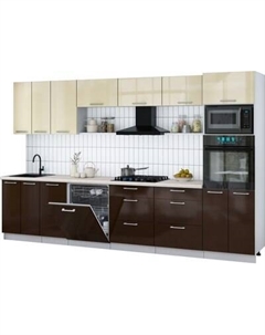 Кухонный гарнитур Интерлиния Мила Gloss 3.4-ПМ1-2