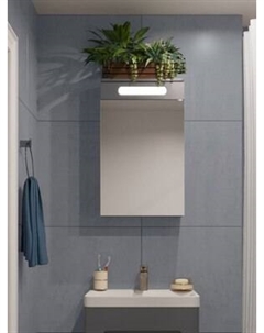 Шкаф с зеркалом для ванной Runo Парма 50 правый