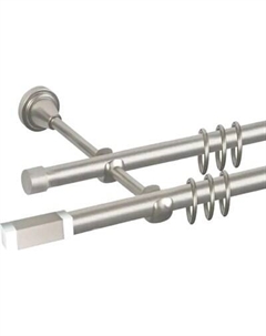 Карниз для штор АС ФОРОС Prime D16Г/16Г + наконечники Квадро хром Ас форос