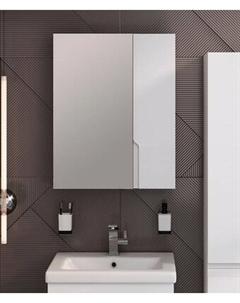 Шкаф с зеркалом для ванной Runo Стокгольм 60 правый