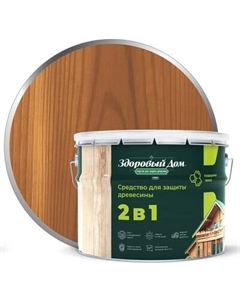 Защитно-декоративный состав Здоровый дом 2в1 Орех