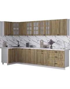 Кухонный гарнитур Интерлиния Мила Деко 1.2x3.2