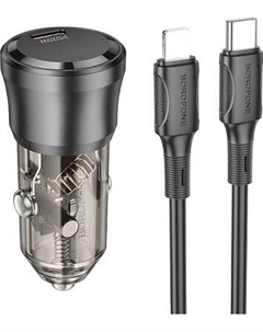 Зарядное устройство автомобильное Borofone BZ24A один порт PD20W + кабель Type-C to Lightning