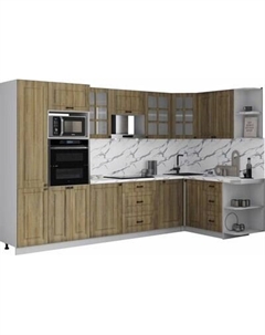 Кухонный гарнитур Интерлиния Мила Деко 1.68x3.2 PR