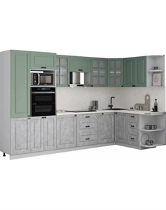 Кухонный гарнитур Интерлиния Мила Деко 1.88x3.2 PR