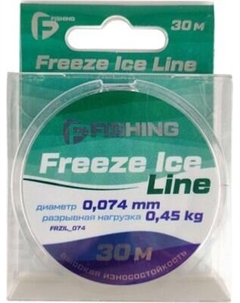 Леска монофильная F-Fishing Freeze Ice Line 30м 0.074мм 0.45кг / FFRZIL_074 F-fishing