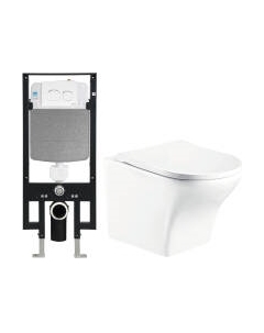 Унитаз подвесной с инсталляцией WeltWasser Amberg 497+Odenbach 004 GL-WT+ Amberg RD-WT Weltwasser