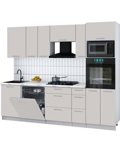 Кухонный гарнитур Интерлиния Мила Gloss 2.6-ПМ1