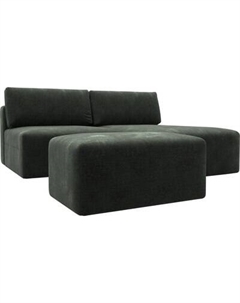 Комплект мягкой мебели Лига Диванов Лига-060 НПБ угол универсальный с пуфом / 129684 Лига диванов