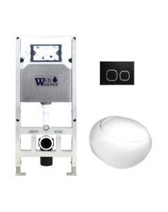 Унитаз подвесной с инсталляцией WeltWasser Amberg 506 ST+Jeckenbach 004 GL-WT+ Amberg RD-BL Weltwasser