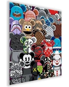 Картина по номерам PaintLine Bearbrick Brands / PL-00128 Paintline