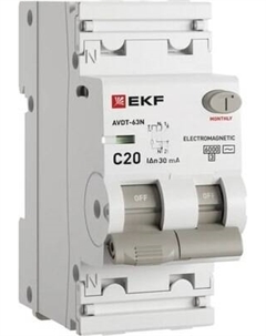 Дифференциальный автомат EKF PROxima АВДТ-63N 1P+N А / D63N26E20C30 Ekf