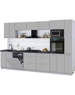 Кухонный гарнитур Интерлиния Мила Gloss 3.3-ПМ1