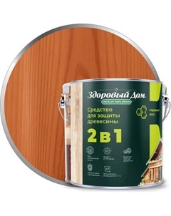 Защитно-декоративный состав Здоровый дом 2в1 Махагон