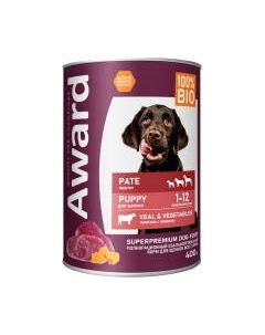 Влажный корм для собак Award Puppy Small Паштет из телятины с овощами / 2540355