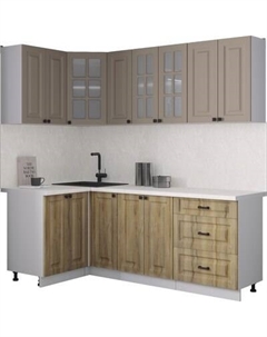 Кухонный гарнитур Интерлиния Мила Деко 1.2x2.1