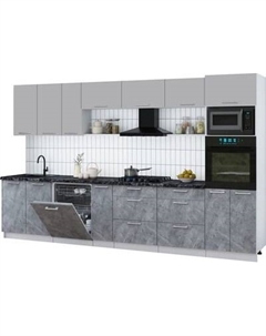 Кухонный гарнитур Интерлиния Мила Gloss 3.5-ПМ1-2