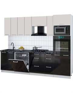 Кухонный гарнитур Интерлиния Мила Gloss 2.7-ПМ1