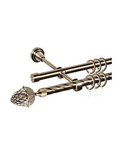 Карниз для штор АС ФОРОС Grace D16K/16Г + наконечники Шишка Ас форос