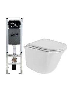 Унитаз подвесной с инсталляцией WeltWasser Amberg 350 ST + Telbach 004 GL-WT+ Amberg RD-BL Weltwasser