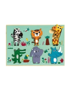 Развивающая игрушка Djeco Рамка-вкладыш. Деревянный пазл Куку кроко / 01258