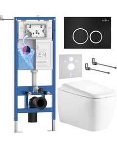 Унитаз подвесной с инсталляцией Roxen StounFix Dual Fresh 968508