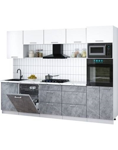 Кухонный гарнитур Интерлиния Мила Gloss 2.9-ПМ1