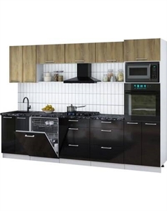 Кухонный гарнитур Интерлиния Мила Gloss 3.0-ПМ1