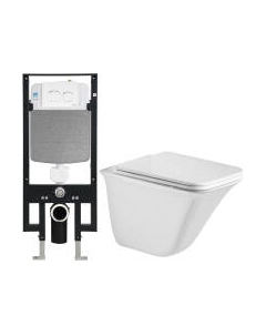 Унитаз подвесной с инсталляцией WeltWasser Amberg 497 + Rotbach 004 GL-WT + Amberg RD-WT Weltwasser