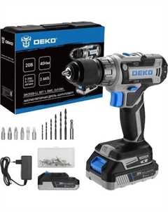 Аккумуляторная дрель-шуруповерт Deko DKCD20-Li SET1 / 083-1117