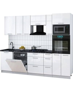 Кухонный гарнитур Интерлиния Мила Gloss 2.6-ПМ1