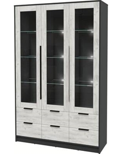 Шкаф с витриной Интерлиния Концепт КТ-ШВ3 с подсветкой