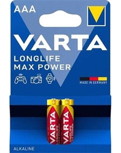 Комплект батареек Varta Longlife Max Power AAА LR03 Alkaline / 4703101412