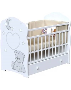 Детская кроватка VDK Bear And Moon колесо-качалка с ящиком Vdk