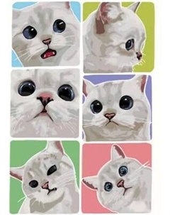 Картина по номерам PaintLine Эмоции белого котика / PL-00310 Paintline