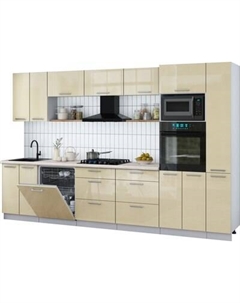 Кухонный гарнитур Интерлиния Мила Gloss 3.3-ПМ1