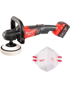 Полировальная машина Milwaukee M18 FAP180-502X FUEL Li-Ion5Ач + Респиратор20 / 4933451550P238