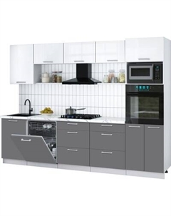 Кухонный гарнитур Интерлиния Мила Gloss 2.9-ПМ1