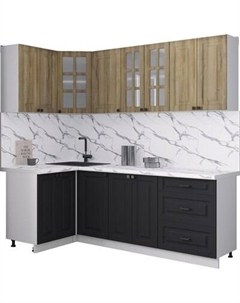 Кухонный гарнитур Интерлиния Мила Деко 1.2x2.2