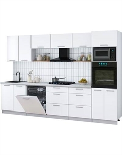 Кухонный гарнитур Интерлиния Мила Gloss 3.2-ПМ1