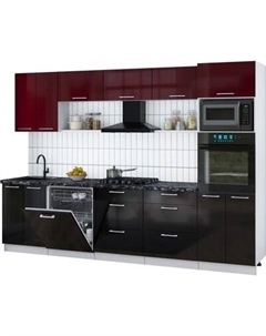 Кухонный гарнитур Интерлиния Мила Gloss 3.0-ПМ1