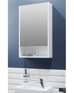 Шкаф с зеркалом для ванной Runo Микра 40