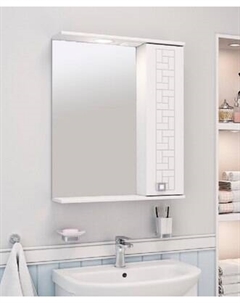 Шкаф с зеркалом для ванной Runo Авила 60 правый