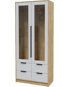 Шкаф с витриной Интерлиния Концепт КТ-ШВ2