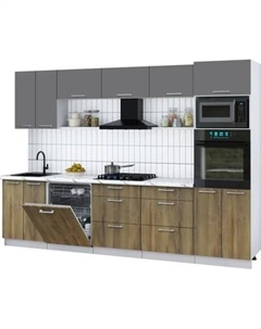 Кухонный гарнитур Интерлиния Мила Gloss 3.0-ПМ1