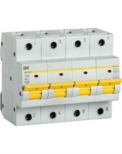 Выключатель автоматический IEK ВА47-150 4P D 63А 15кА / MVA50-4-063-D Iek